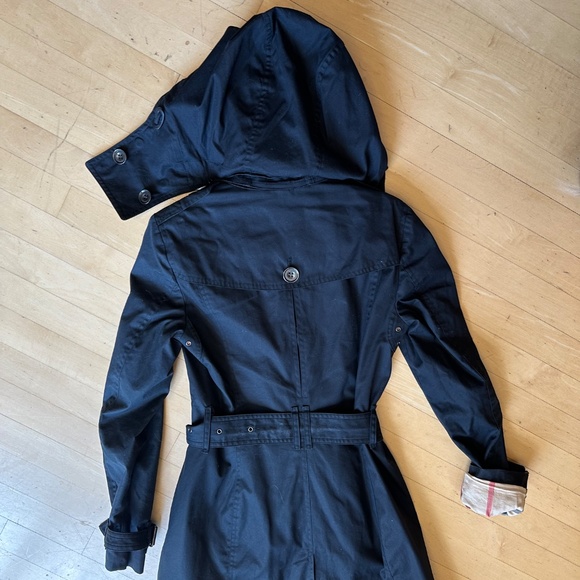 Burberry Brit black trench coat, 2   GD1110 - Picture 4 of 6